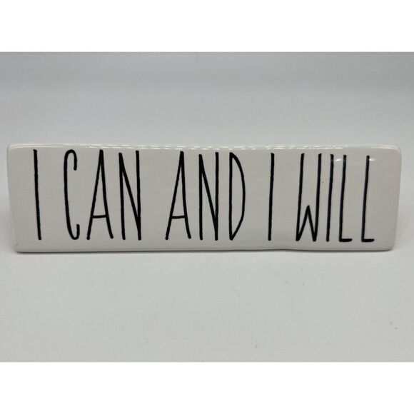 Bebe BB Brand Inspirational I Can And I Will Ceramic Desk Plaque - Picture 1 of 3